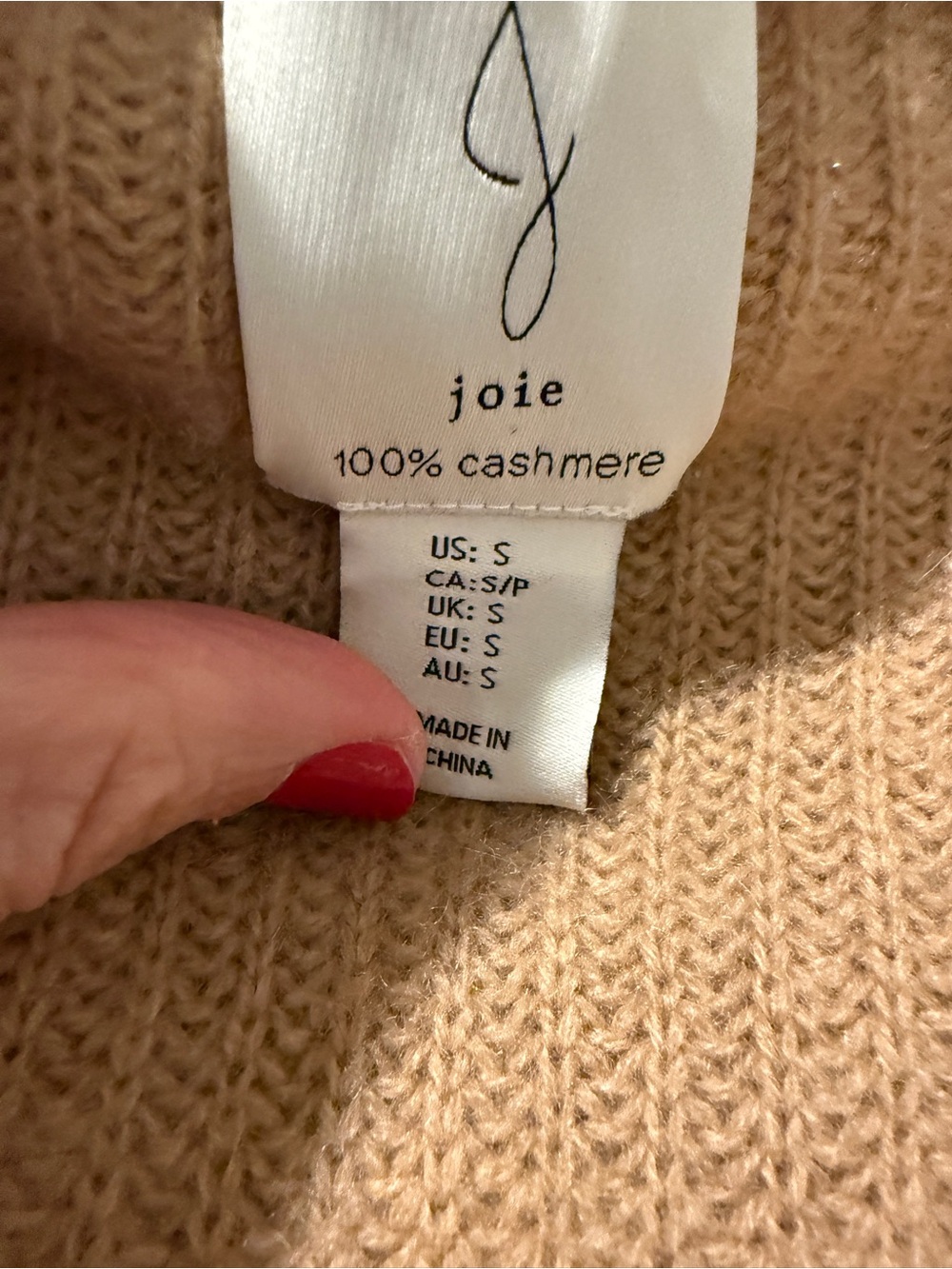 Joie Camel Cashmere Sweater Small - Picture 5 of 5